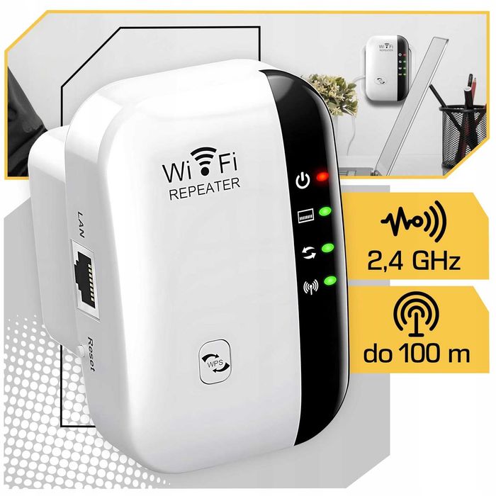 WZMACNIACZ WiFi 300Mb/s - Koniec ze słabym Zasięgiem w Domu