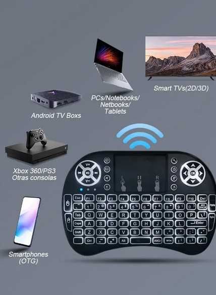Mini klawiatura myszka bezprzewodowa do TV Smartfona Touchpad Tabletów