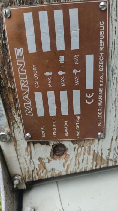 Łódź wedkarska aluminiowa 410x150