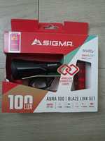 Sigma Sport Sigma Aura 100 + Blaze Link Zestaw Lampek Ch Tył + Przód,