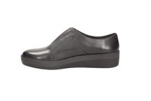Туфли броги на резинке кожаные черные Clarks 37 р