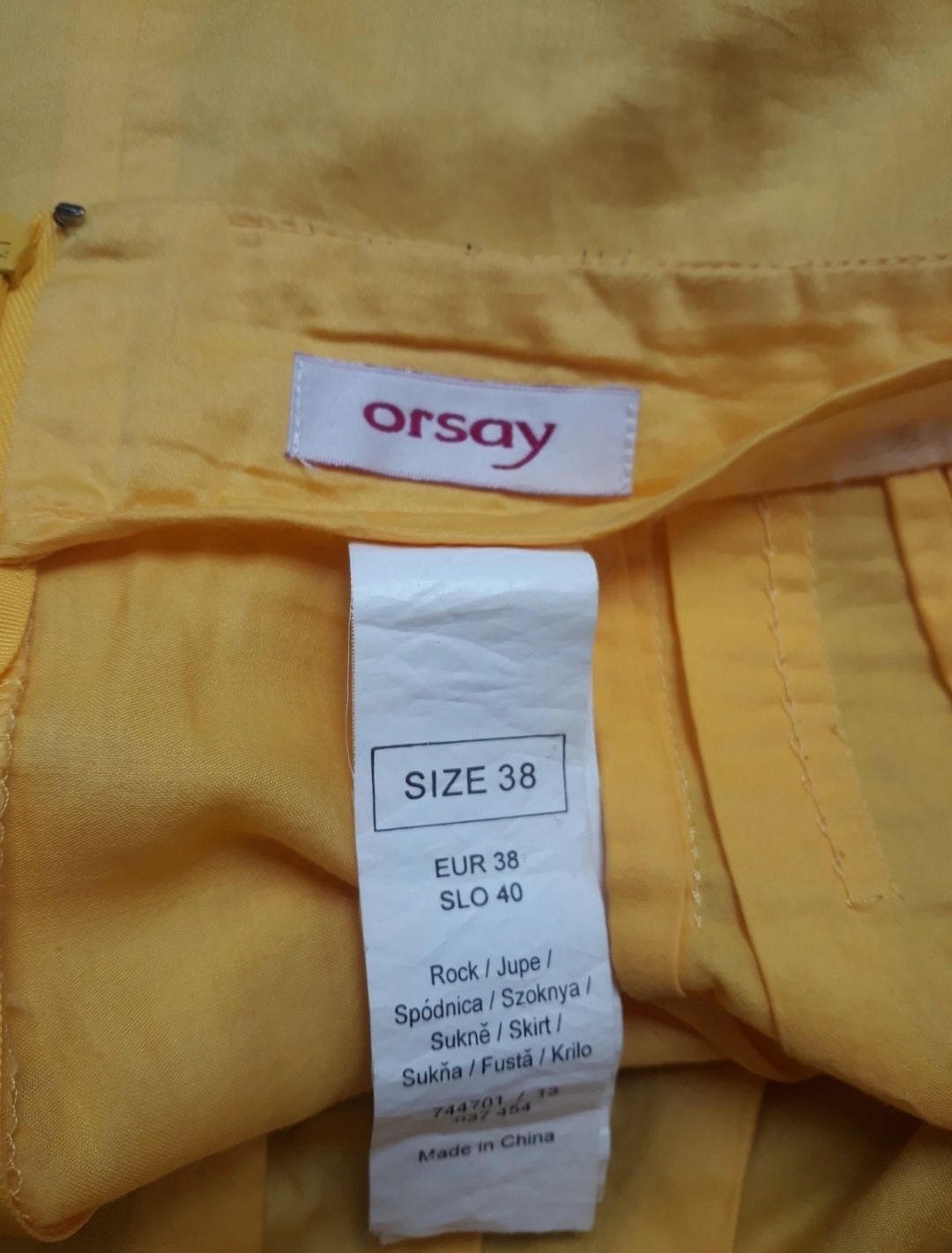 Bawełniana żółta spódnica Orsay