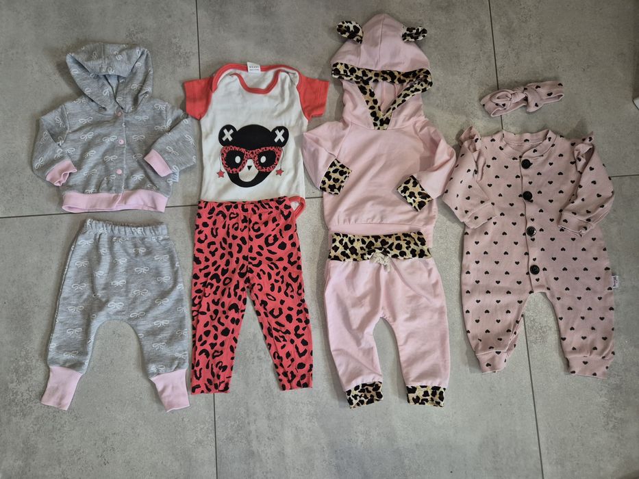 4 komplety 62-68 dla dziewczynki