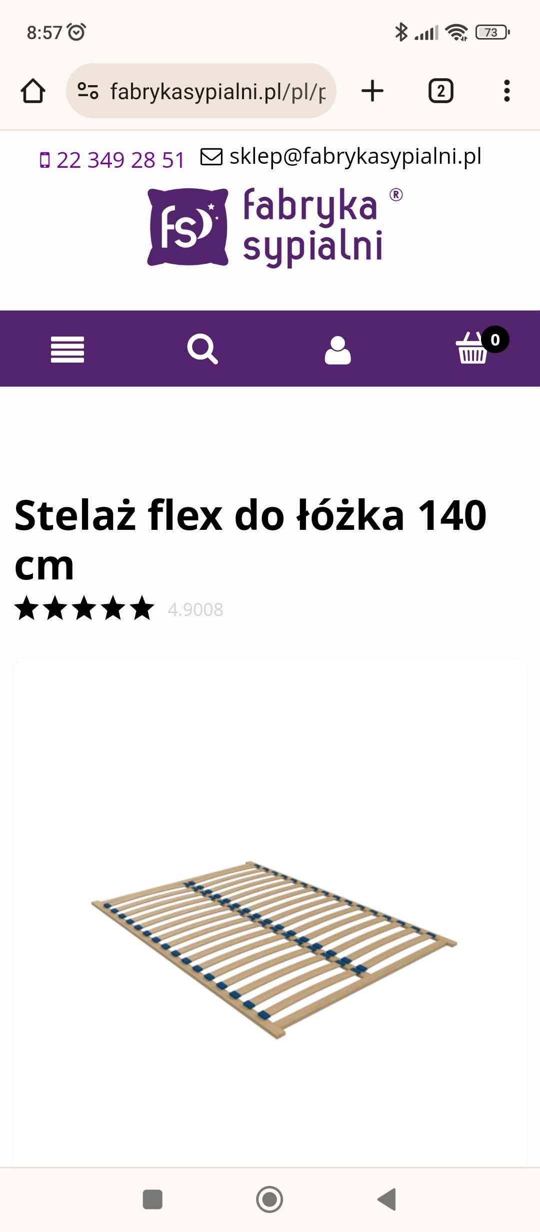 Rama łóżka ze stelażem IKEA 140/200