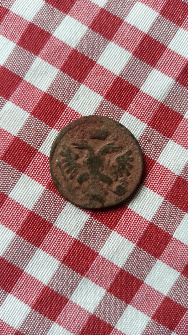 Монета денга 1738 г