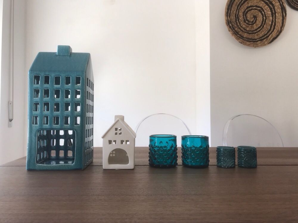 Porta-velas (H&M Home; Loja do Gato Preto; La Redoute; Espaço Casa)