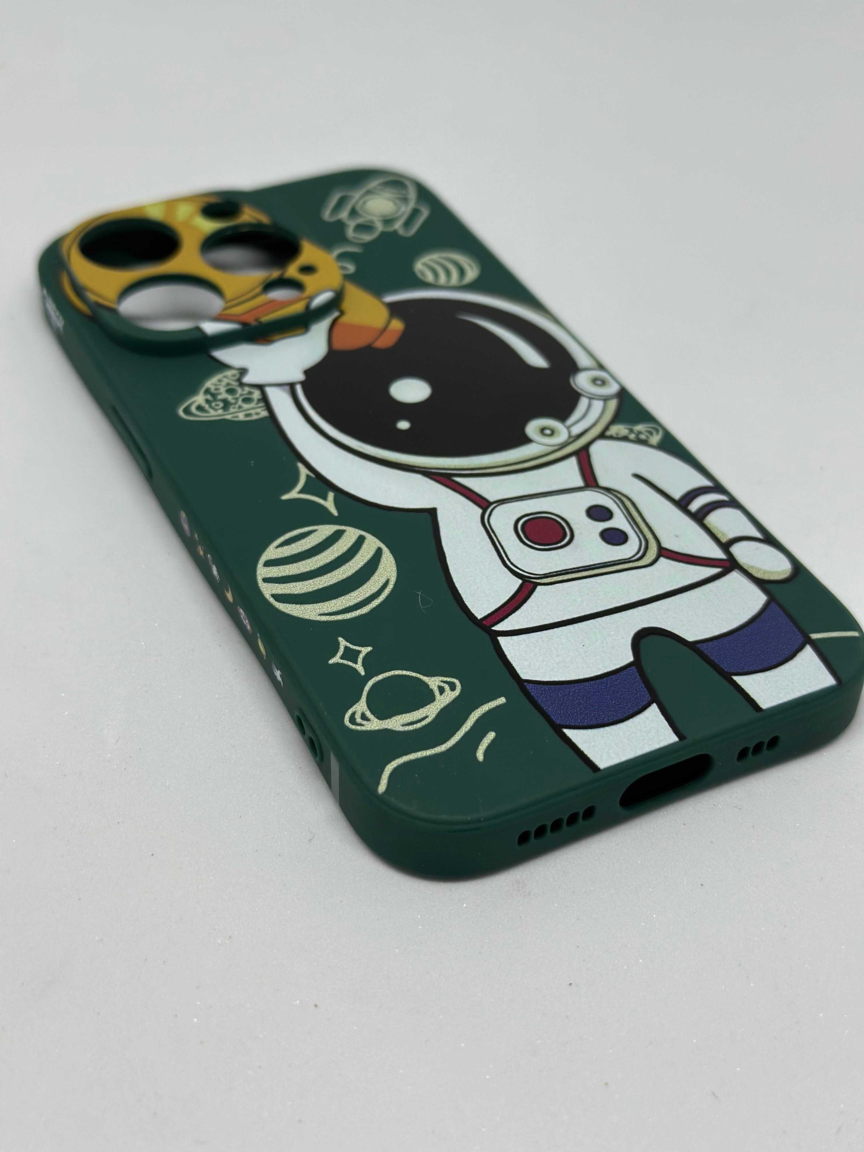Obudowa Iphone 14 PRO Etui Case Silikonowy Astronauta Zielone kod 475