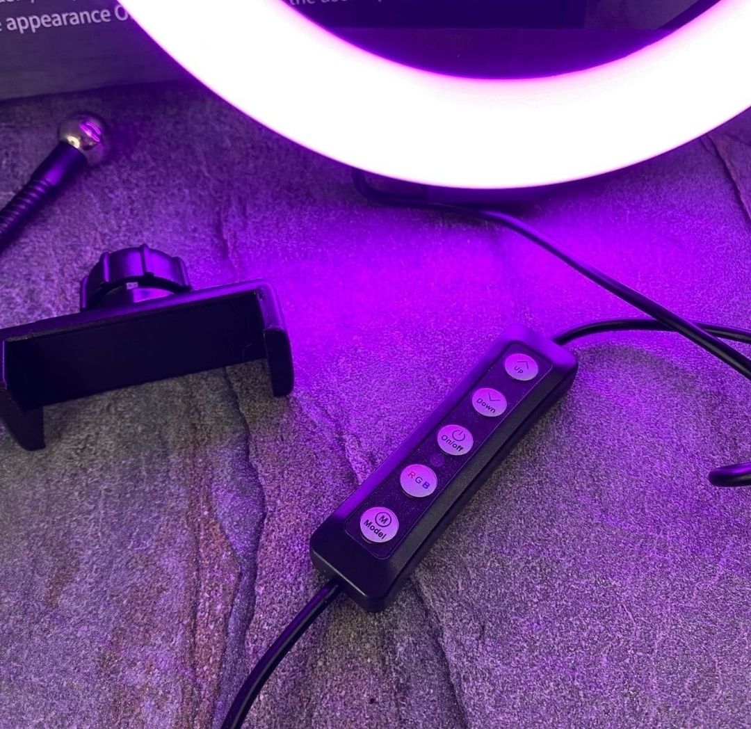 Кольцевая лампа RGB, MJ 26 LED, + 2.1м штатив