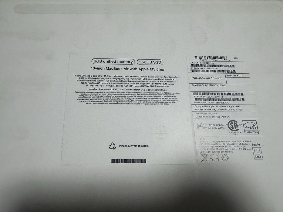 MacBook Air 13 8/256 МакБук