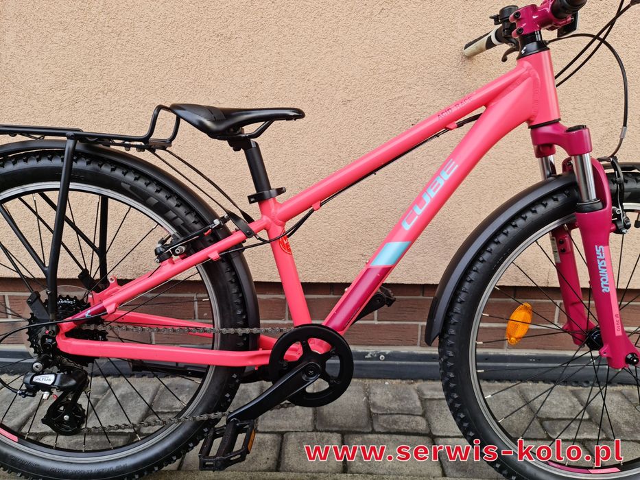 Rower dziecięcy dziewczęcy CUBE koła 24 SHIMANO ALTUS aluminium WYSYŁK