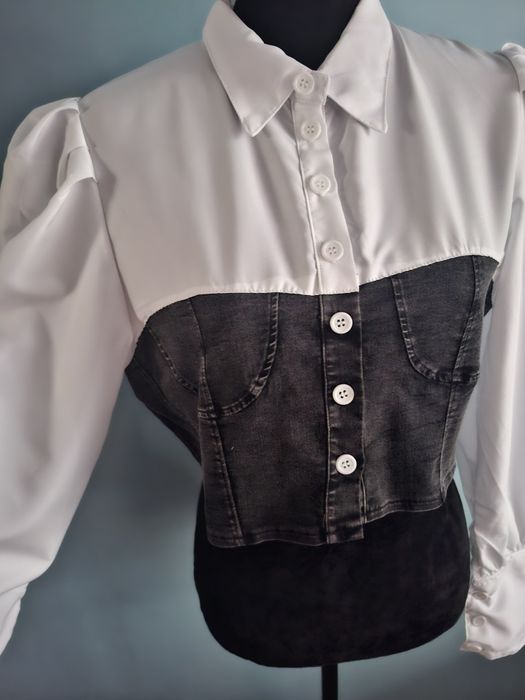 Bluzka z ciemnym gorsetem XL NOWA!