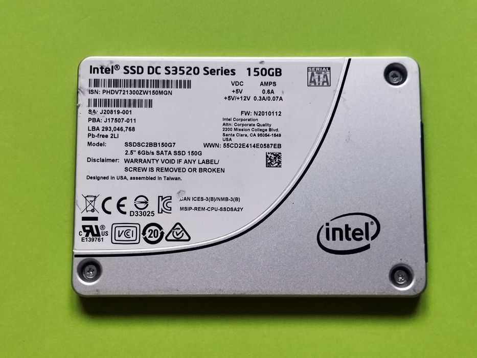 SSD 150GB  InTeL