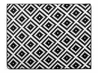 Dywan 120x160 Geometryczny czarny biały