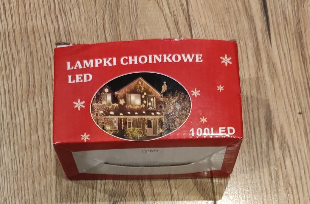 Lampki choinkowe LED niebieskie girlanda 100 LED 6,7M nowe