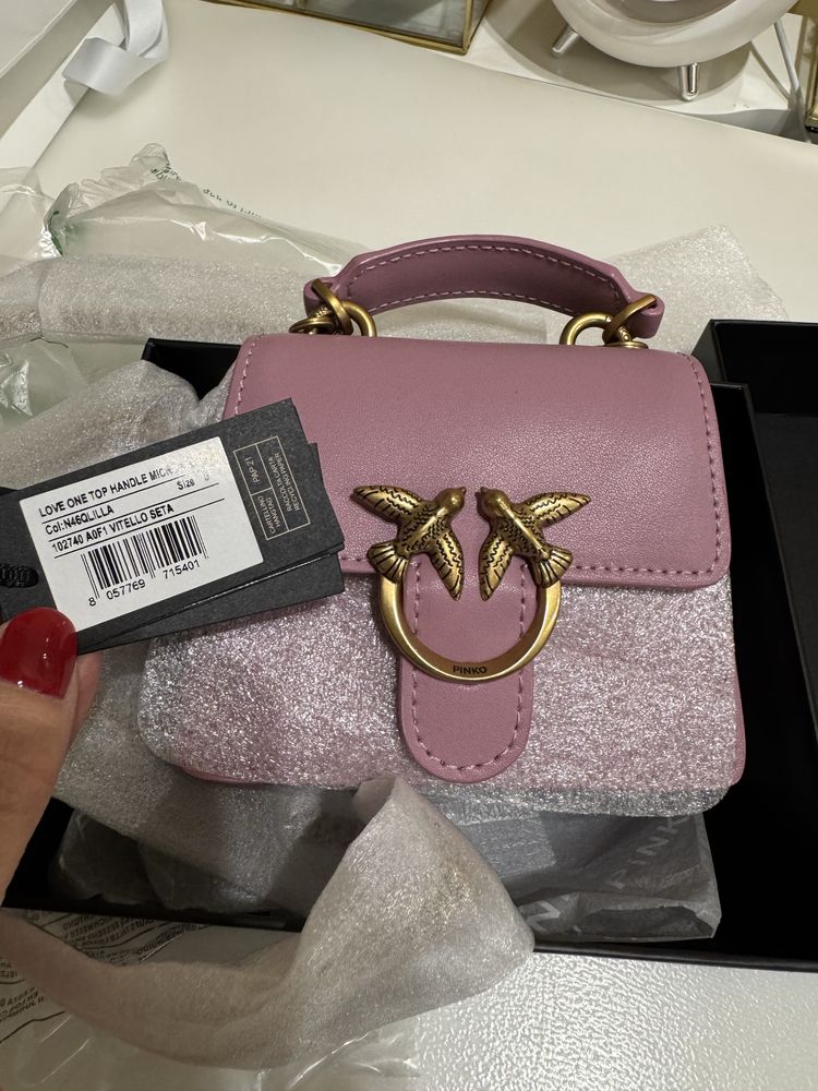 Рожева сумочка Pinko mini оригінал