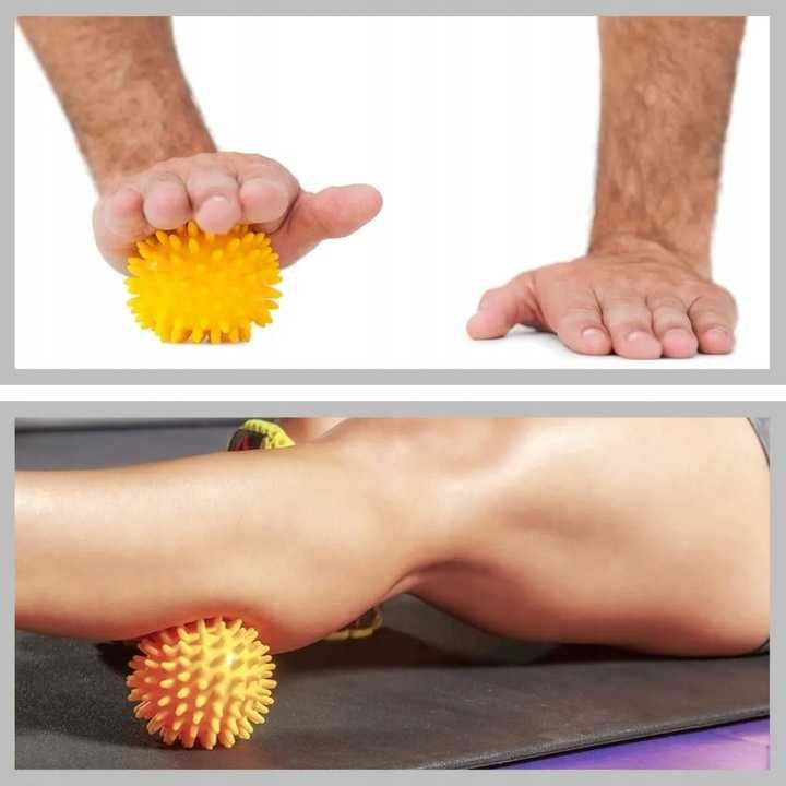 PIŁECZKI Masaż SENSORYCZNY Zestaw PIŁEK Z KOLCAMI Twarde 2 szt 9/10 cm