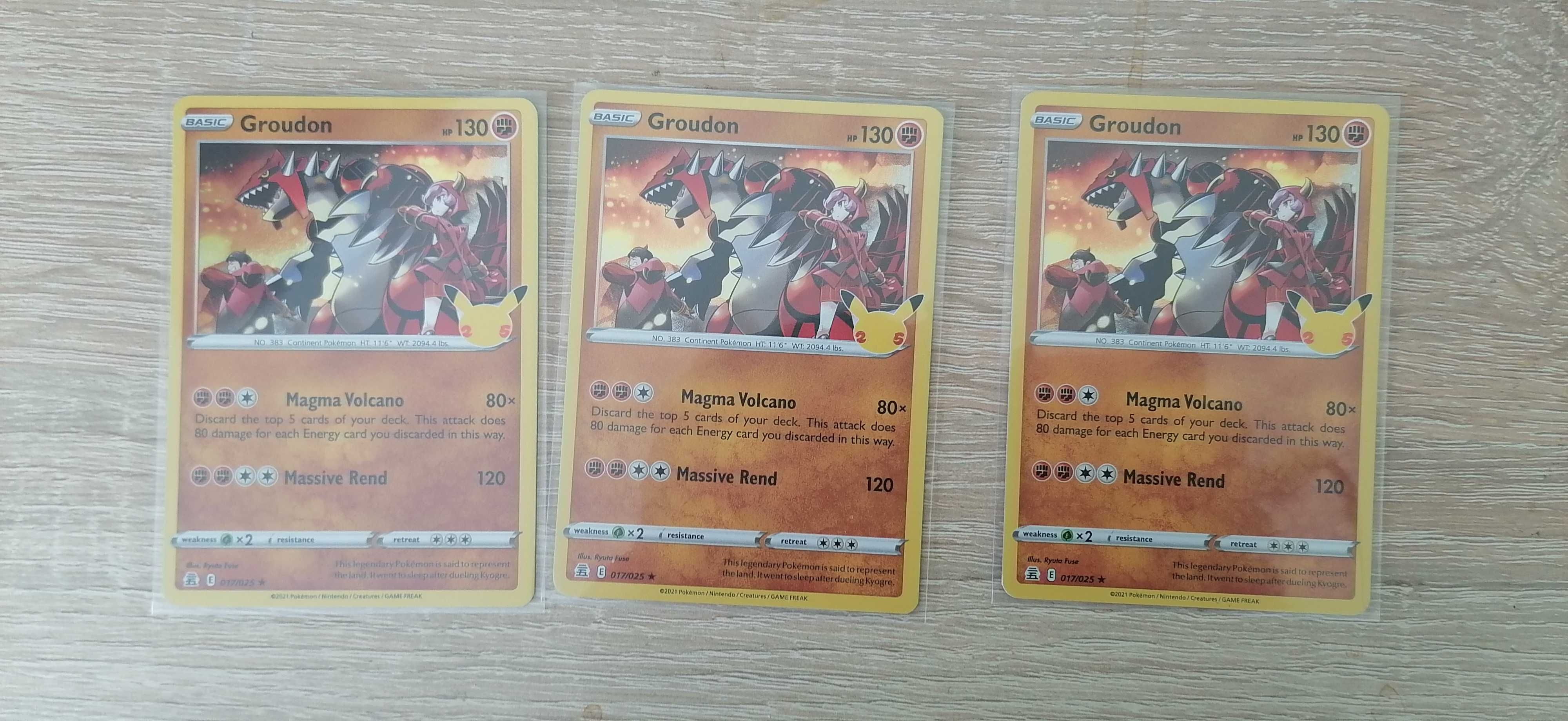 Pokemon Groudon 17/25 Celebrations Holo