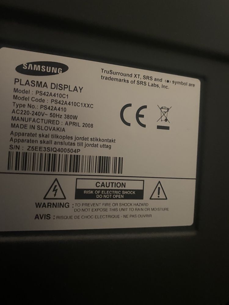 Samsung Plazma Display