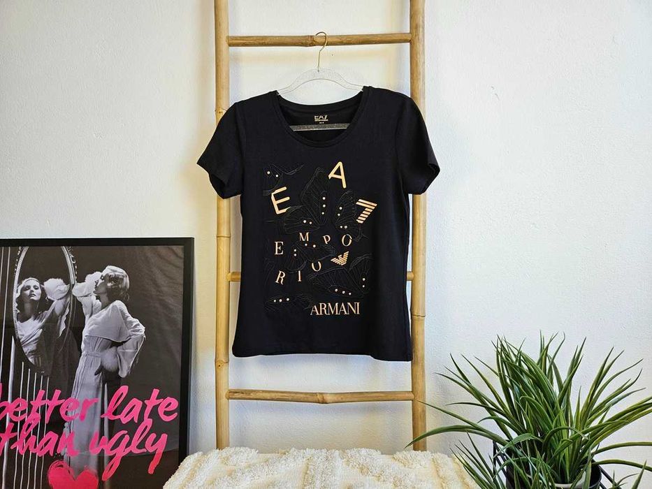 T-Shirt EA7 Emporio Armani Preto Dourado S