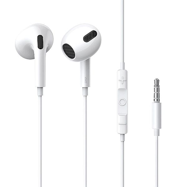 Baseus Encok H17 słuchawki przewodowe minijack 3.5mm biały (NGCR)