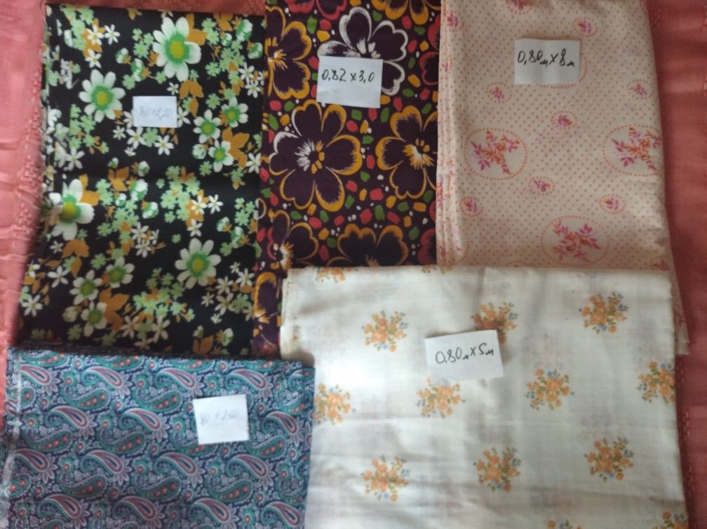 Продам ткани х/б., атлас, портьерн .,костюмн, гипюр.