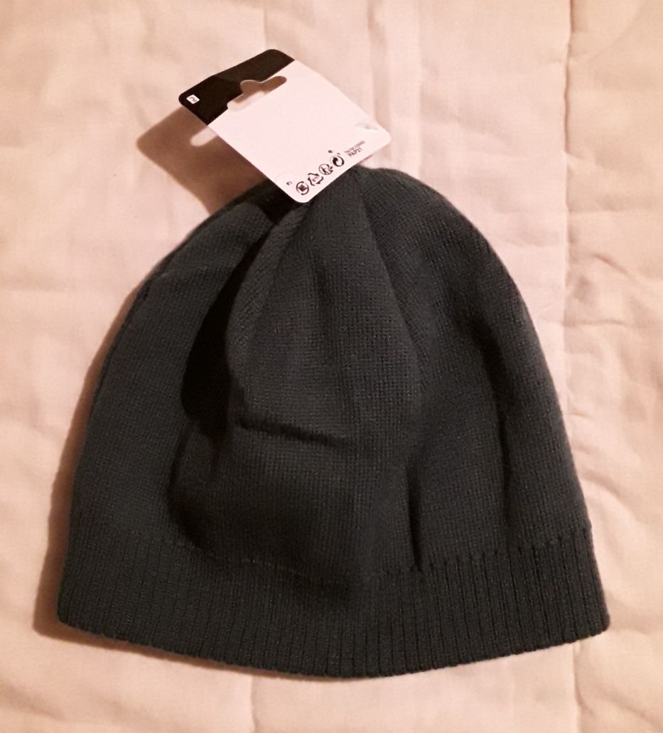 Gorro de ski adulto simples da Decathlon, azul petróleo, novo!