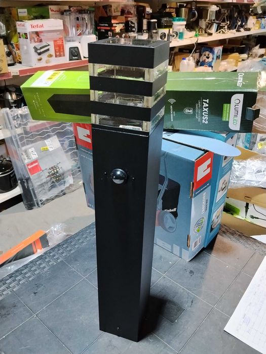 Słupek oświetleniowy prostokąt Lumiled E27 60 cm czarny, NOWY