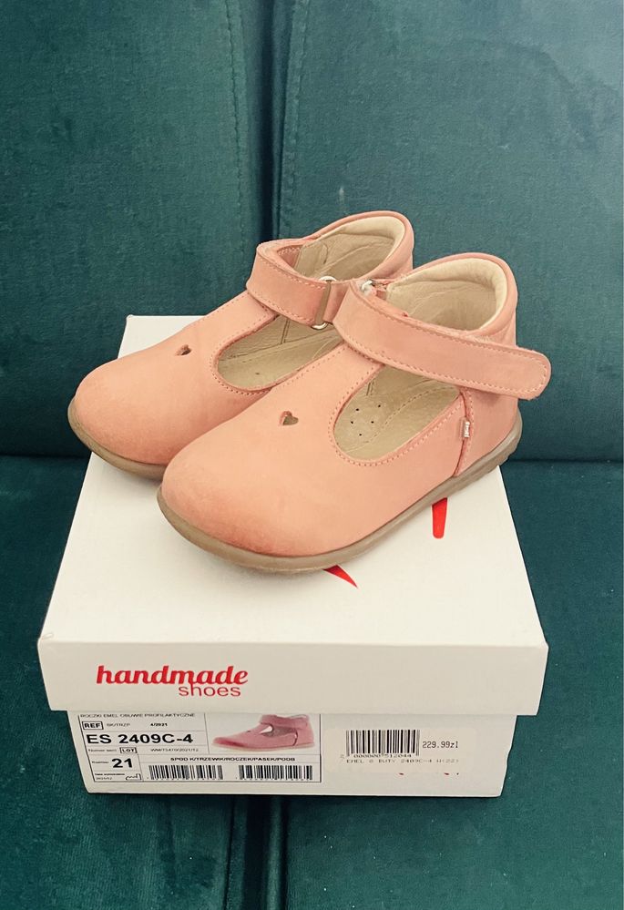 Buty buciki sandały półbuty Emel 21 pudrowy roz