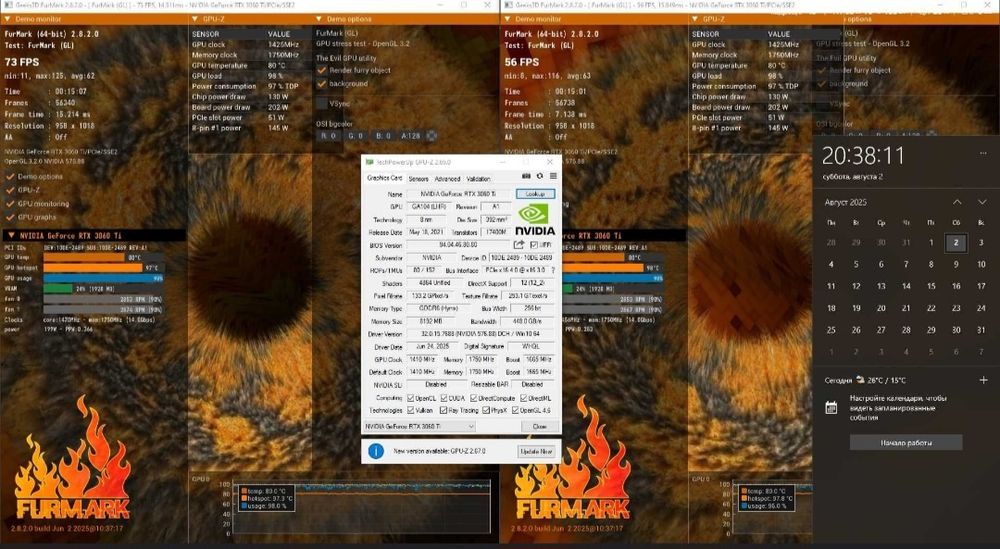 Bipeoкaртa - Palit Geforce RTX 3060 ТІ