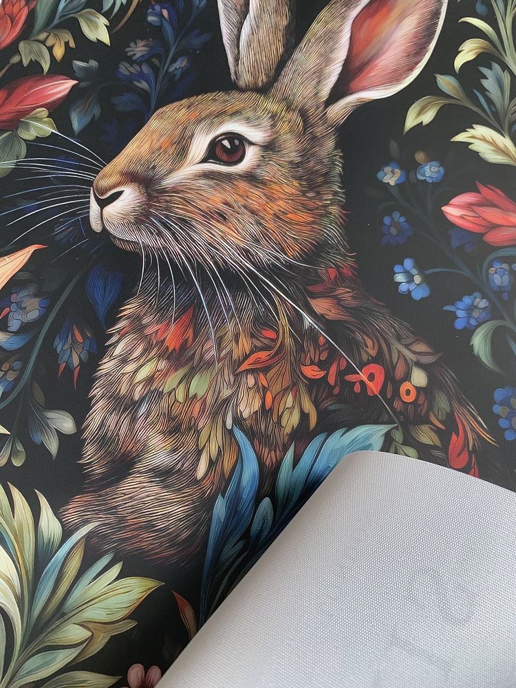 Gobelin na płótnie/Obrazek/William Morris/Hare Colorful