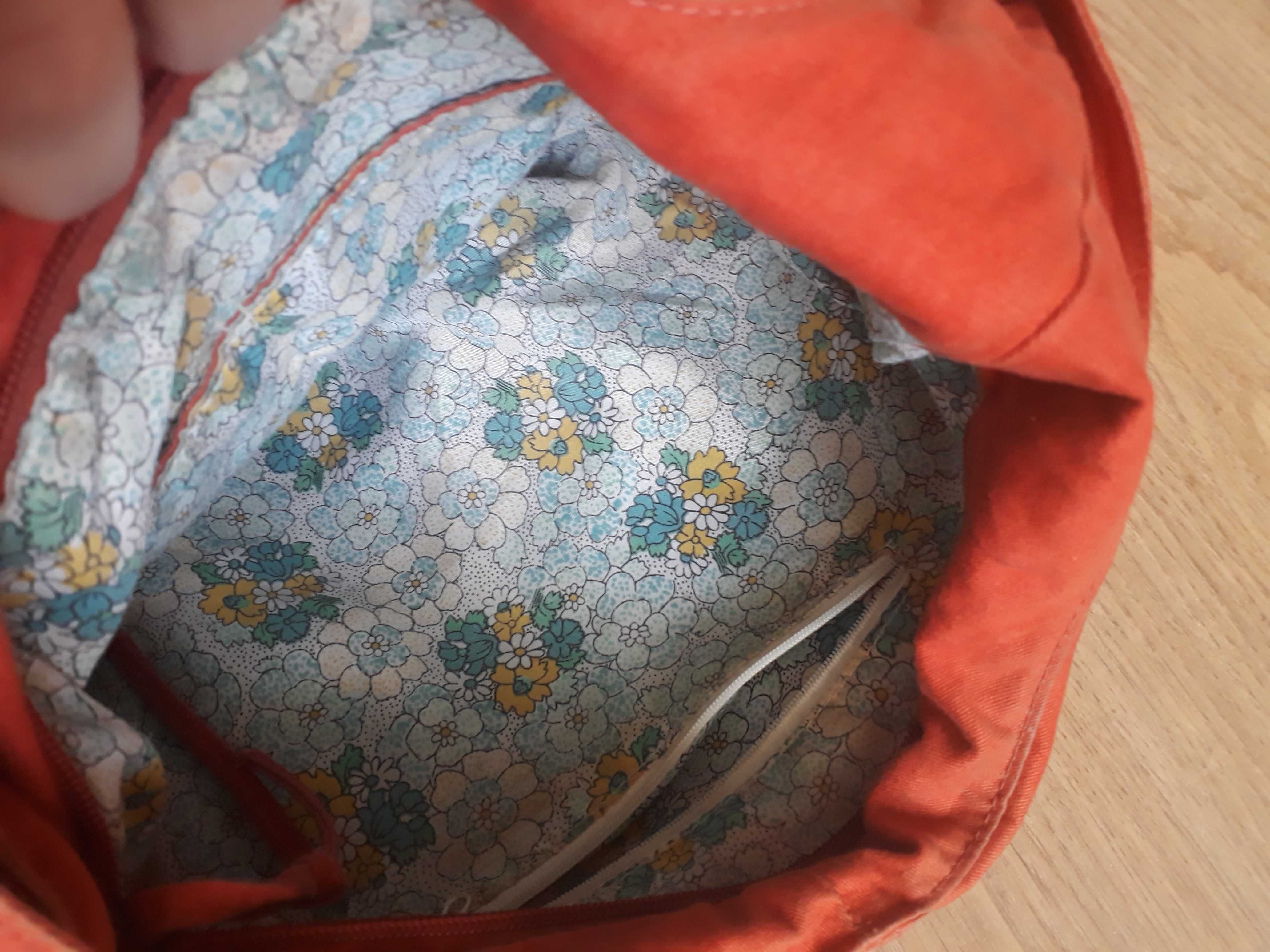 Torebka letnia na ramie i do ręki wiosenna pomarańczowa