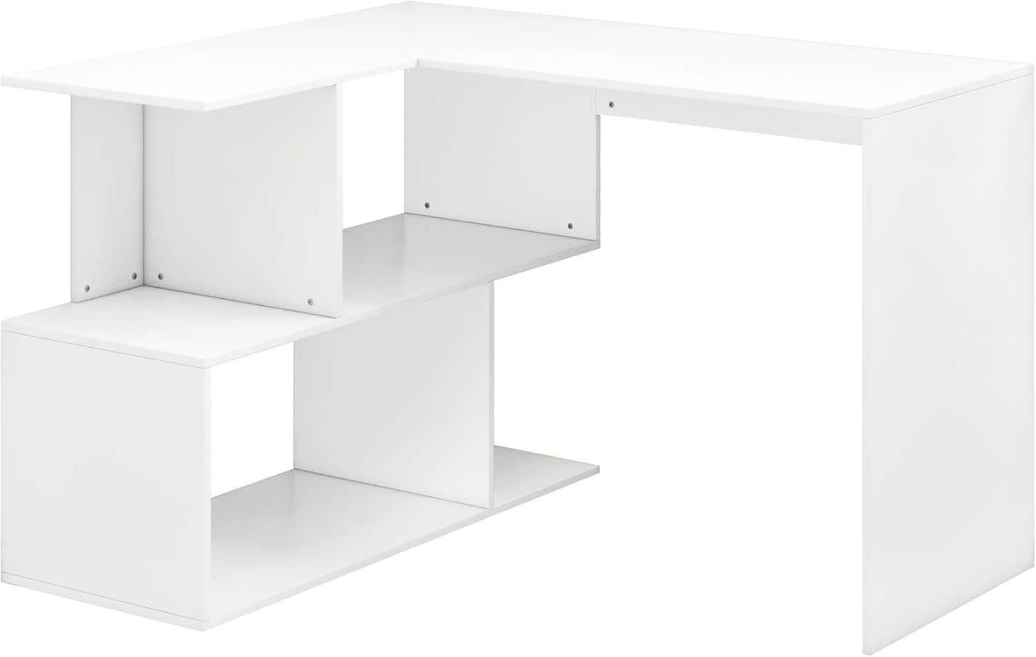 Nowe Biurko z Półkami Stół Biurowy 20x100x77cm Biały
