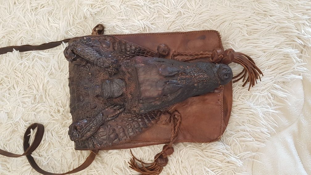 Мужская сумка из натуральной кожи крокодила