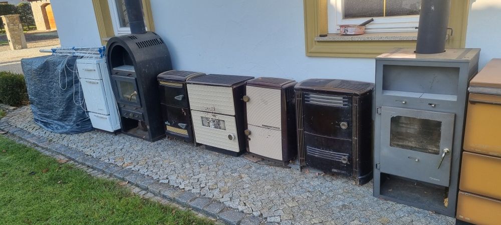 Piec kominek koza kaflowy żeliwny  rozne