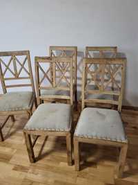 krzesła drewno mango 100% ,kolonialne, loft, industrial 8sztuk