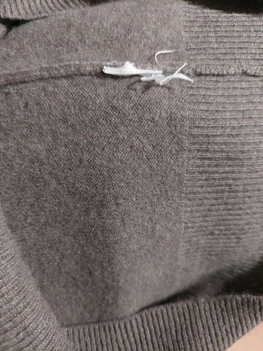 Sweter kardigan 100% kaszmir szary brązowy