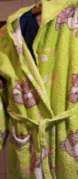 Kąpielowy Szlafrok płaszczyk z kapturem