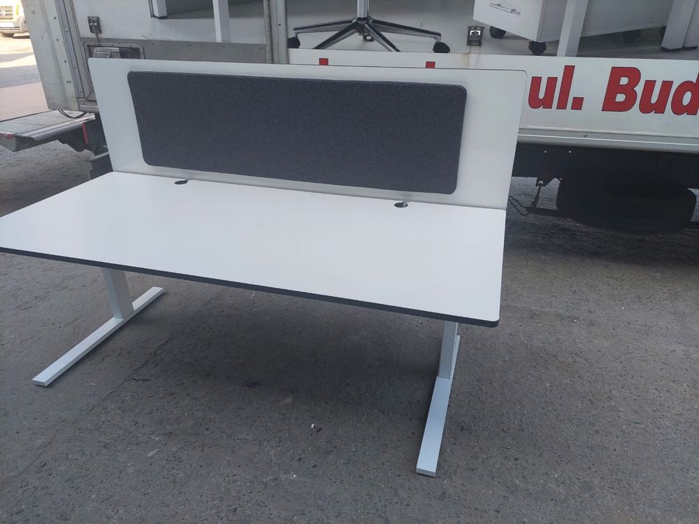 Biurko biurowe elektryczne z przesłoną 180x80 poleasingowe używane