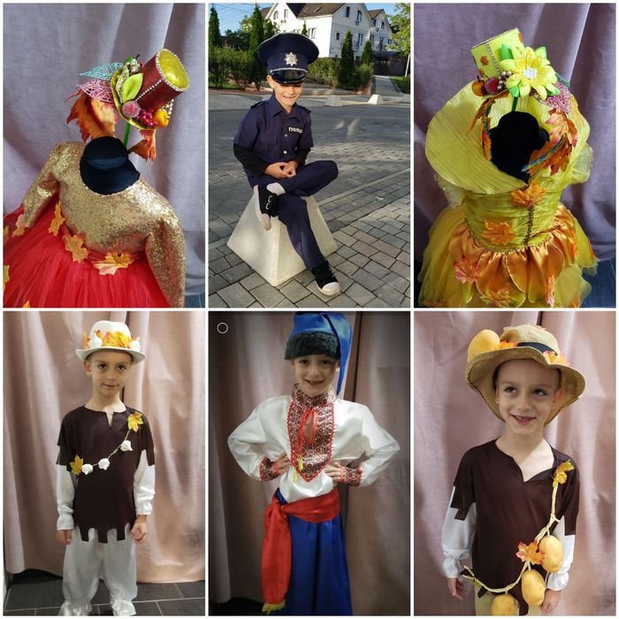 Костюм часник, картопля, баклажан, огірок, виноград, помідор