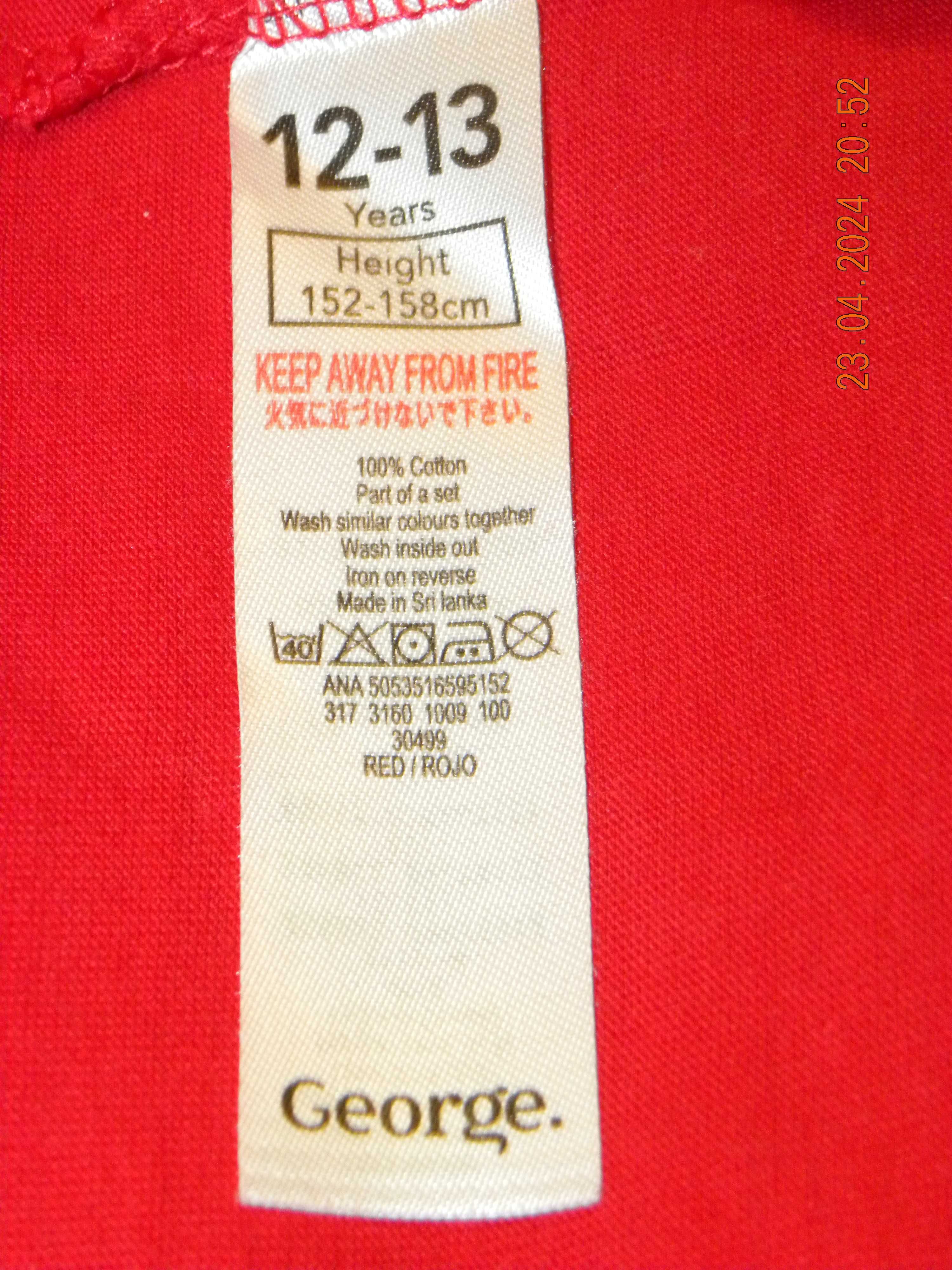 Koszulka /t-shirt z długim rękawem George; 152-158 cm