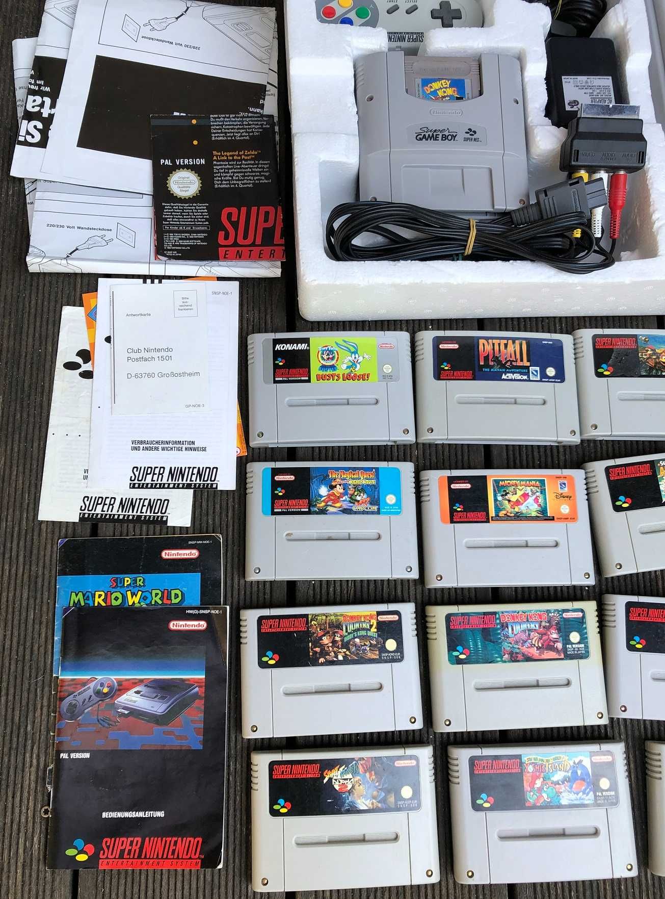 Konsola Super Nintendo 2 pady 10 Gier * MEGA Rarytas kolekcjonerski !