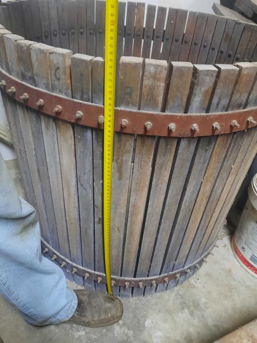 Prença de uvas para vinho