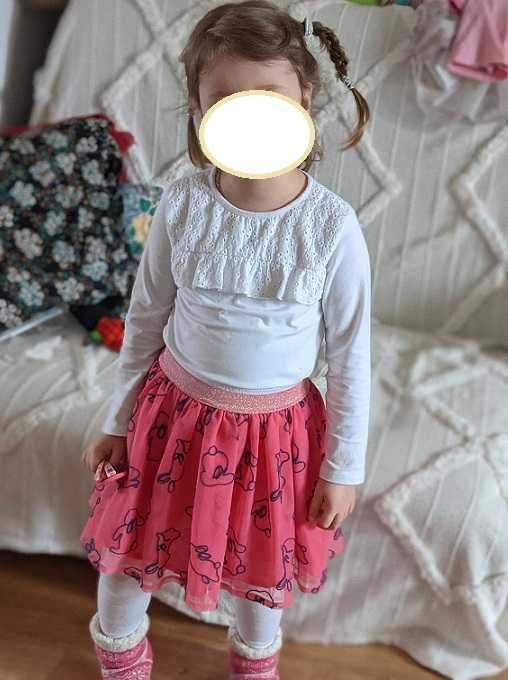 Pepco tiulowa spódniczka różowa w króliki 98