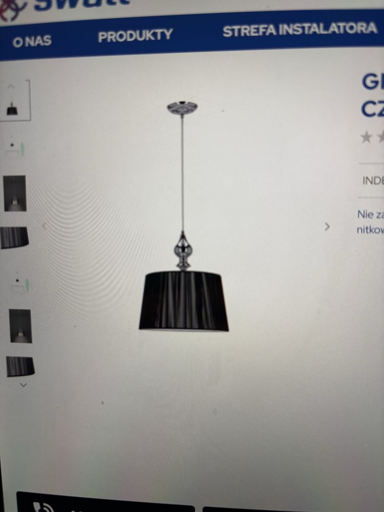 Gillenia lampa wisząca 1x60W E27 czarna