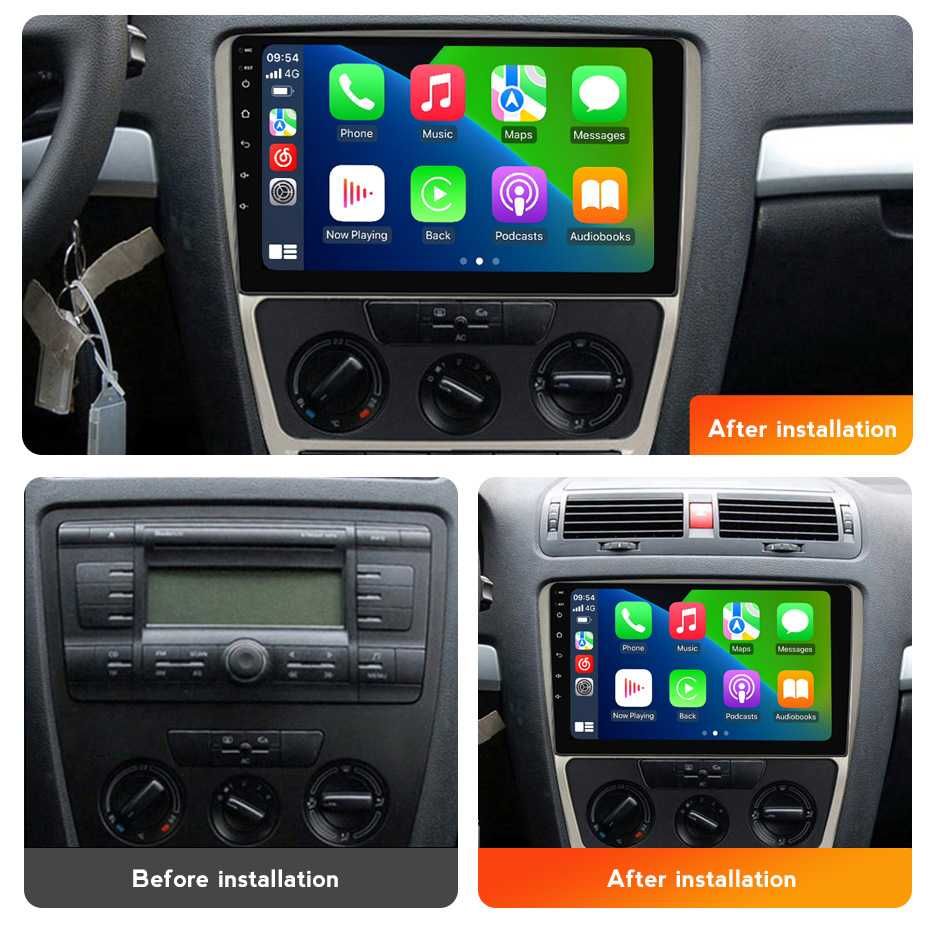 Штатна магнітола Skoda Octavia A5 android GPS навігація Октавія
