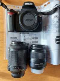 Aparat fotograficzny NIKON D40X plus obiektywy 55-200 VR i 18-55