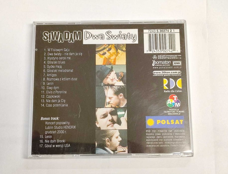 Siwy Dym - Dwa Światy płyta CD singiel 2001 Pomaton nowa