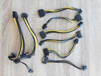 Cabo Splitter PCI-e e Cabo adaptador de alimentação SATA