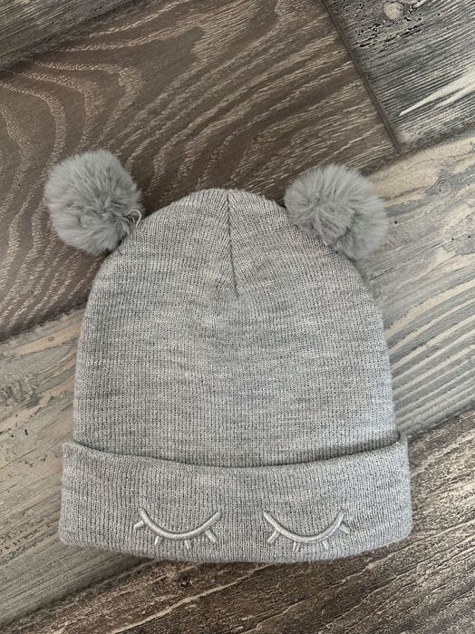 Czapka h&m szara jednorożec dziewczęca 110 dziecięca dziewczynka