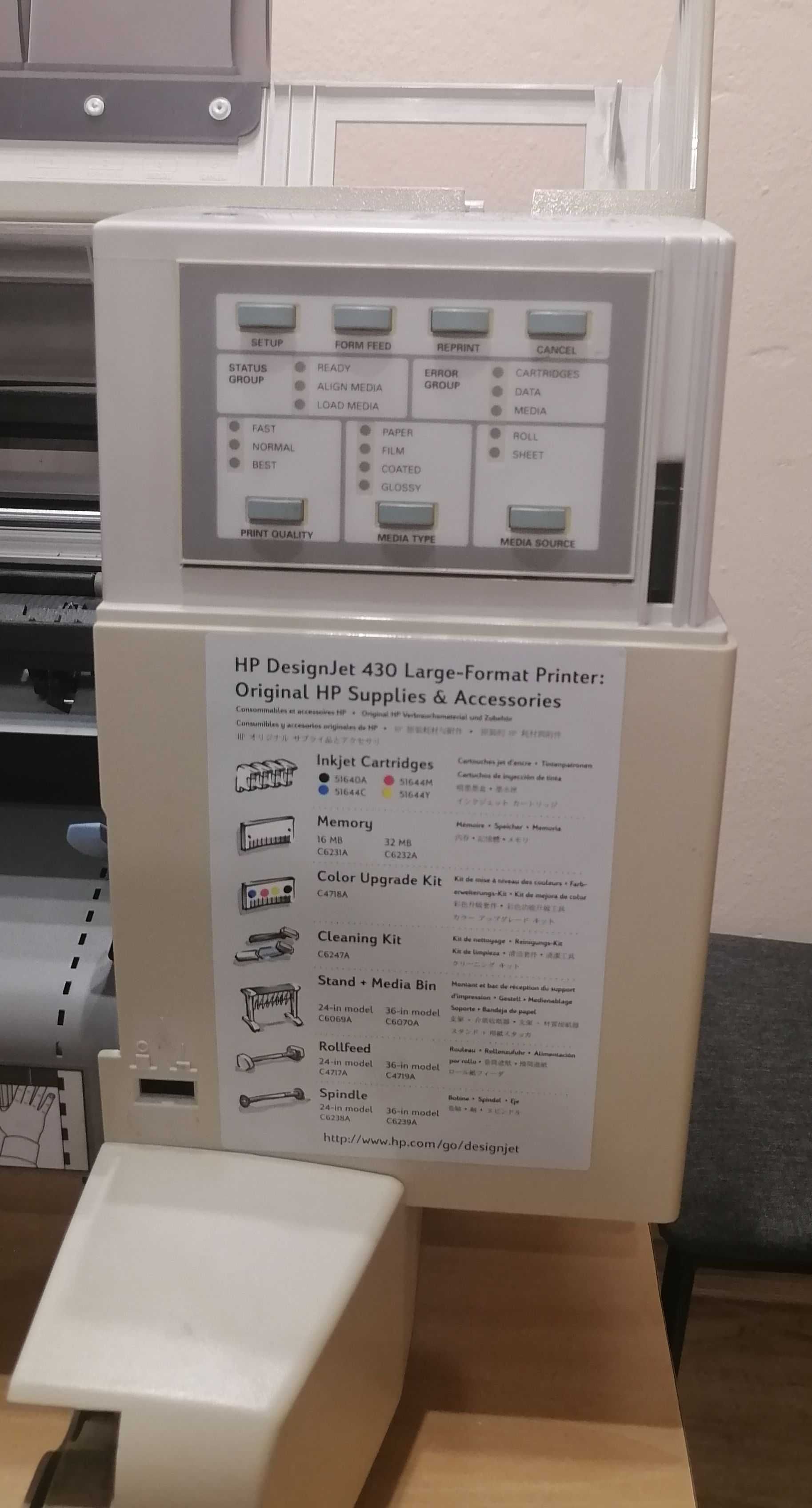 Ploter HP DesignJet 430/450c A1 - komplet nabiurkowy